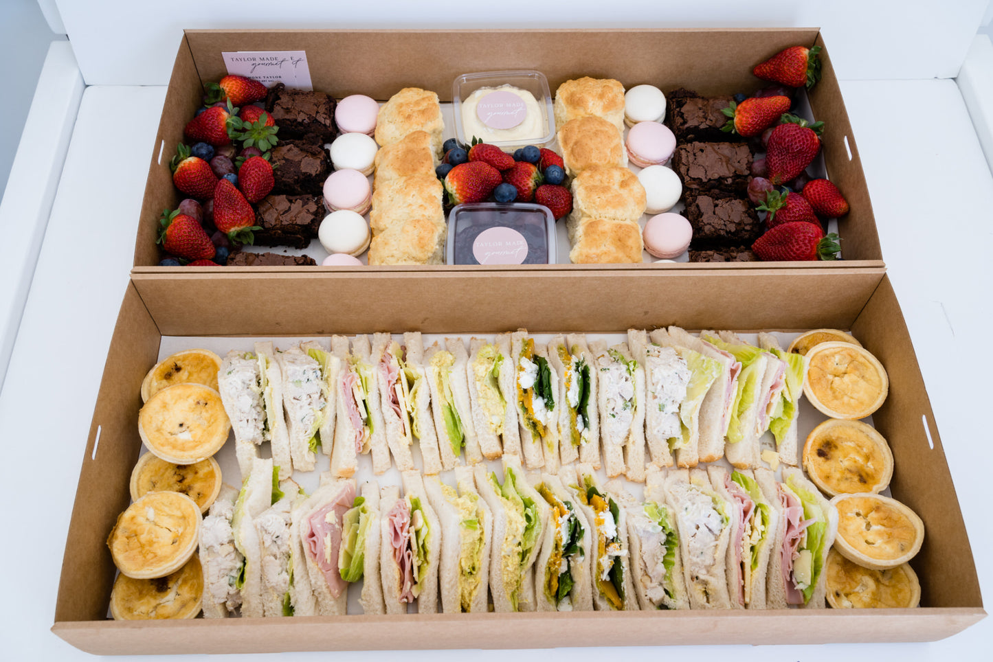 Corporate lunch sandwich grazing box by Taylor Made Gourmet, Melbourne